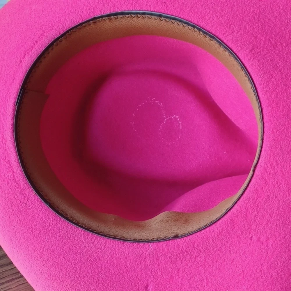 Otavalo Ecuador Vintage Pink Felt Cowboy hat